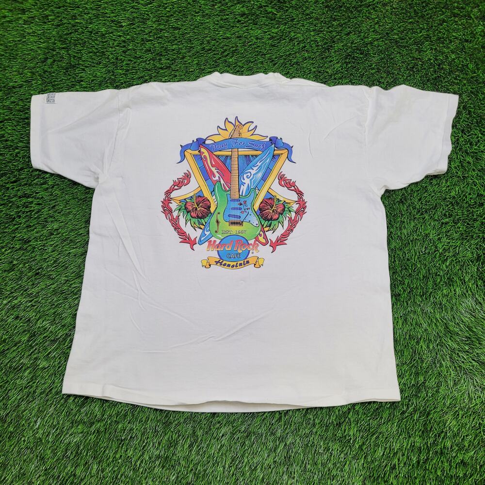 Vintage Hard-Rock Cafe Honolulu T-Shirt XL 24x27 Made in USA 90s